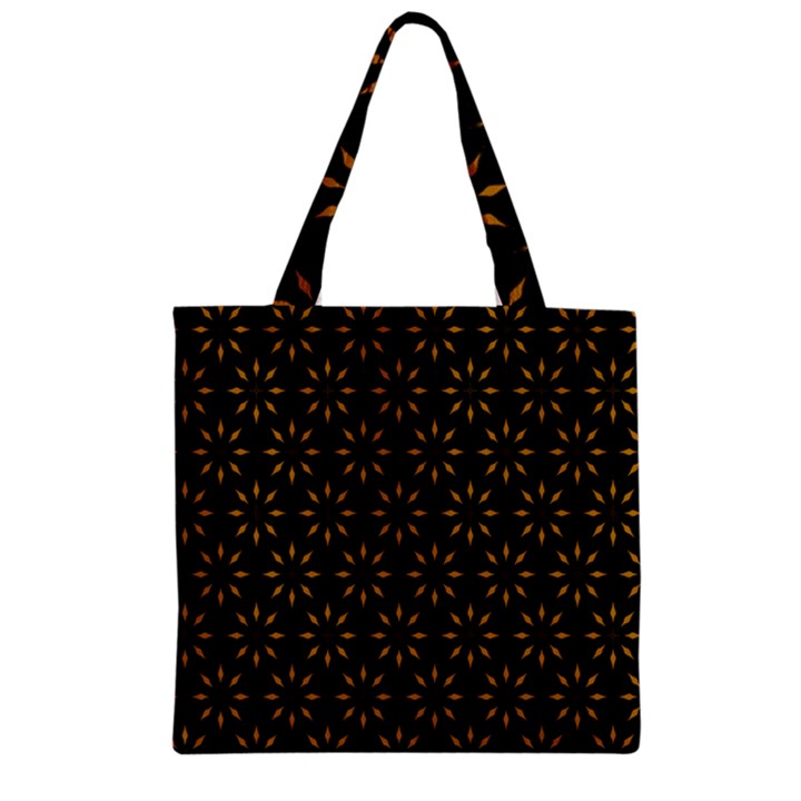 Pattern Zipper Grocery Tote Bag