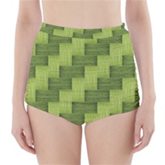 Pattern High-waisted Bikini Bottoms