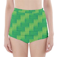 Pattern High-waisted Bikini Bottoms