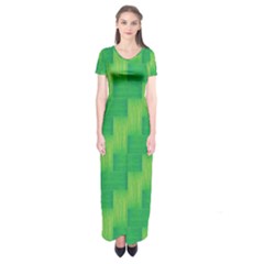 Pattern Short Sleeve Maxi Dress