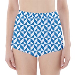 Pattern High-waisted Bikini Bottoms