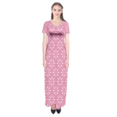 Pattern Short Sleeve Maxi Dress