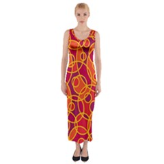 Pattern Fitted Maxi Dress