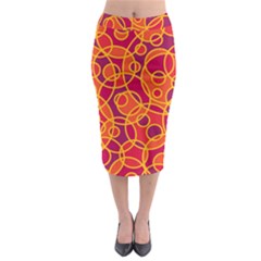 Pattern Midi Pencil Skirt