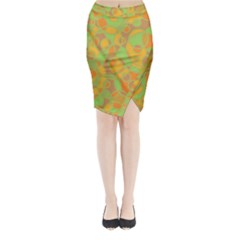 Pattern Midi Wrap Pencil Skirt