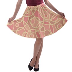 Pattern A-line Skater Skirt