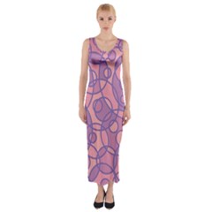 Pattern Fitted Maxi Dress