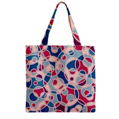 Pattern Zipper Grocery Tote Bag