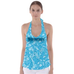 Pattern Babydoll Tankini Top