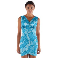 Pattern Wrap Front Bodycon Dress