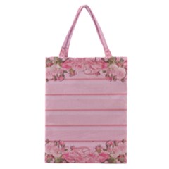 Pink Peony Outline Romantic Classic Tote Bag