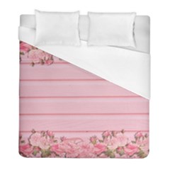 Pink Peony Outline Romantic Duvet Cover (full/ Double Size) by Simbadda