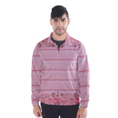 Pink Peony Outline Romantic Wind Breaker (Men)