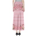 Pink Peony Outline Romantic Maxi Skirts View2