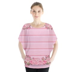 Pink Peony Outline Romantic Blouse