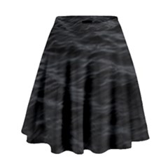 Dark Lake Ocean Pattern River Sea High Waist Skirt by Simbadda