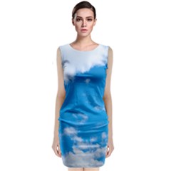 Sky Blue Clouds Nature Amazing Classic Sleeveless Midi Dress