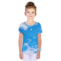 Sky Blue Clouds Nature Amazing Kids  One Piece Tee