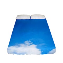 Sky Clouds Blue White Weather Air Fitted Sheet (full/ Double Size)