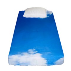 Sky Clouds Blue White Weather Air Fitted Sheet (single Size)