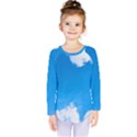 Sky Clouds Blue White Weather Air Kids  Long Sleeve Tee View1