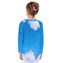 Sky Clouds Blue White Weather Air Kids  Long Sleeve Tee View2