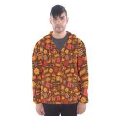 Pattern Background Ethnic Tribal Hooded Wind Breaker (men)