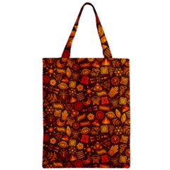 Pattern Background Ethnic Tribal Zipper Classic Tote Bag by Simbadda