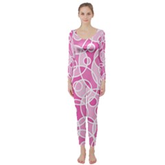 Pattern Long Sleeve Catsuit