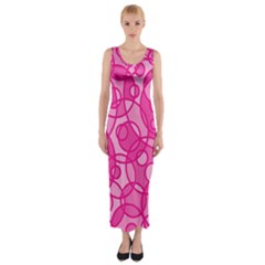 Pattern Fitted Maxi Dress