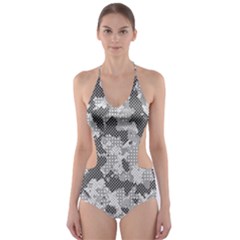 Camouflage Patterns  Cut-out One Piece Swimsuit