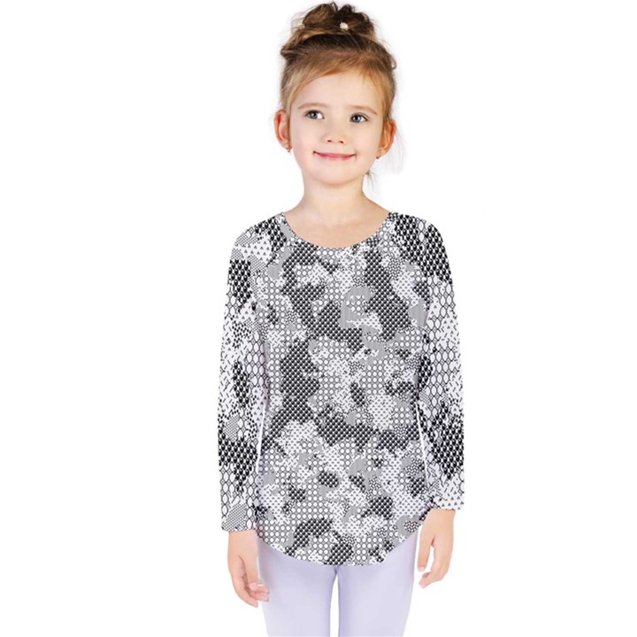 Camouflage Patterns  Kids  Long Sleeve Tee