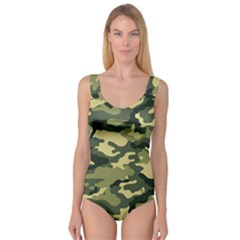 Camouflage Camo Pattern Princess Tank Leotard  by Simbadda