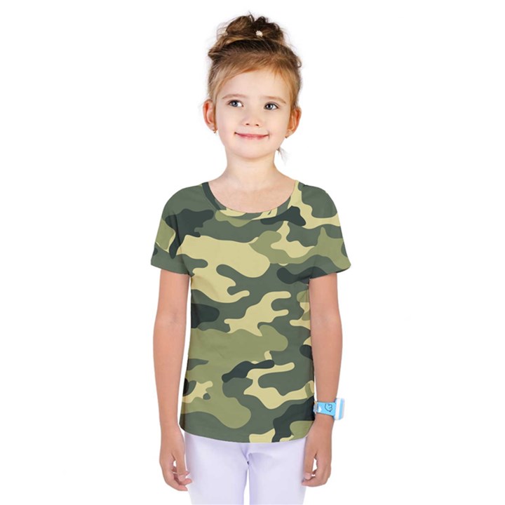 Camouflage Camo Pattern Kids  One Piece Tee