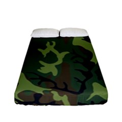 Military Camouflage Pattern Fitted Sheet (full/ Double Size) by Simbadda