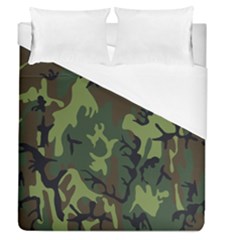 Military Camouflage Pattern Duvet Cover (queen Size) by Simbadda