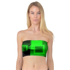 Green Cyber Glow Pattern Bandeau Top by Simbadda