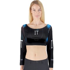 This Is An It Logo Long Sleeve Crop Top by Simbadda