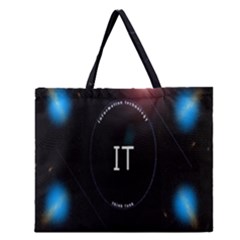 This Is An It Logo Zipper Large Tote Bag