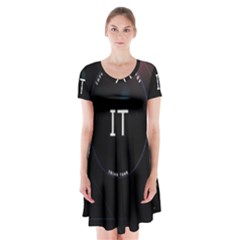 This Is An It Logo Short Sleeve V-neck Flare Dress