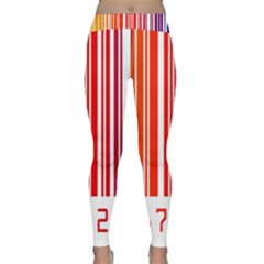 Colorful Gradient Barcode Classic Yoga Leggings by Simbadda