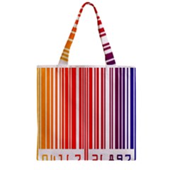 Colorful Gradient Barcode Zipper Grocery Tote Bag by Simbadda