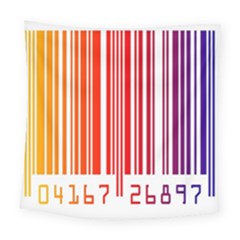 Colorful Gradient Barcode Square Tapestry (large)