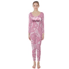 Pattern Long Sleeve Catsuit