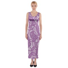 Pattern Fitted Maxi Dress