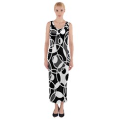 Pattern Fitted Maxi Dress