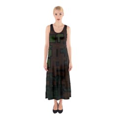 Circuit Board A Completely Seamless Background Design Sleeveless Maxi Dress by Simbadda