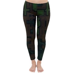 Circuit Board A Completely Seamless Background Design Classic Winter Leggings by Simbadda