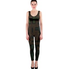 Circuit Board A Completely Seamless Background Design Onepiece Catsuit by Simbadda