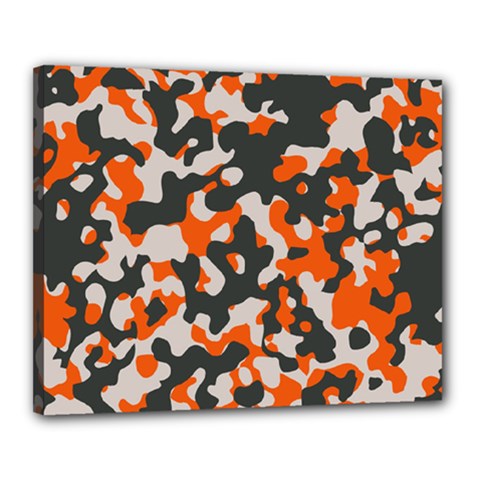 Camouflage Texture Patterns Canvas 20  X 16  by Simbadda